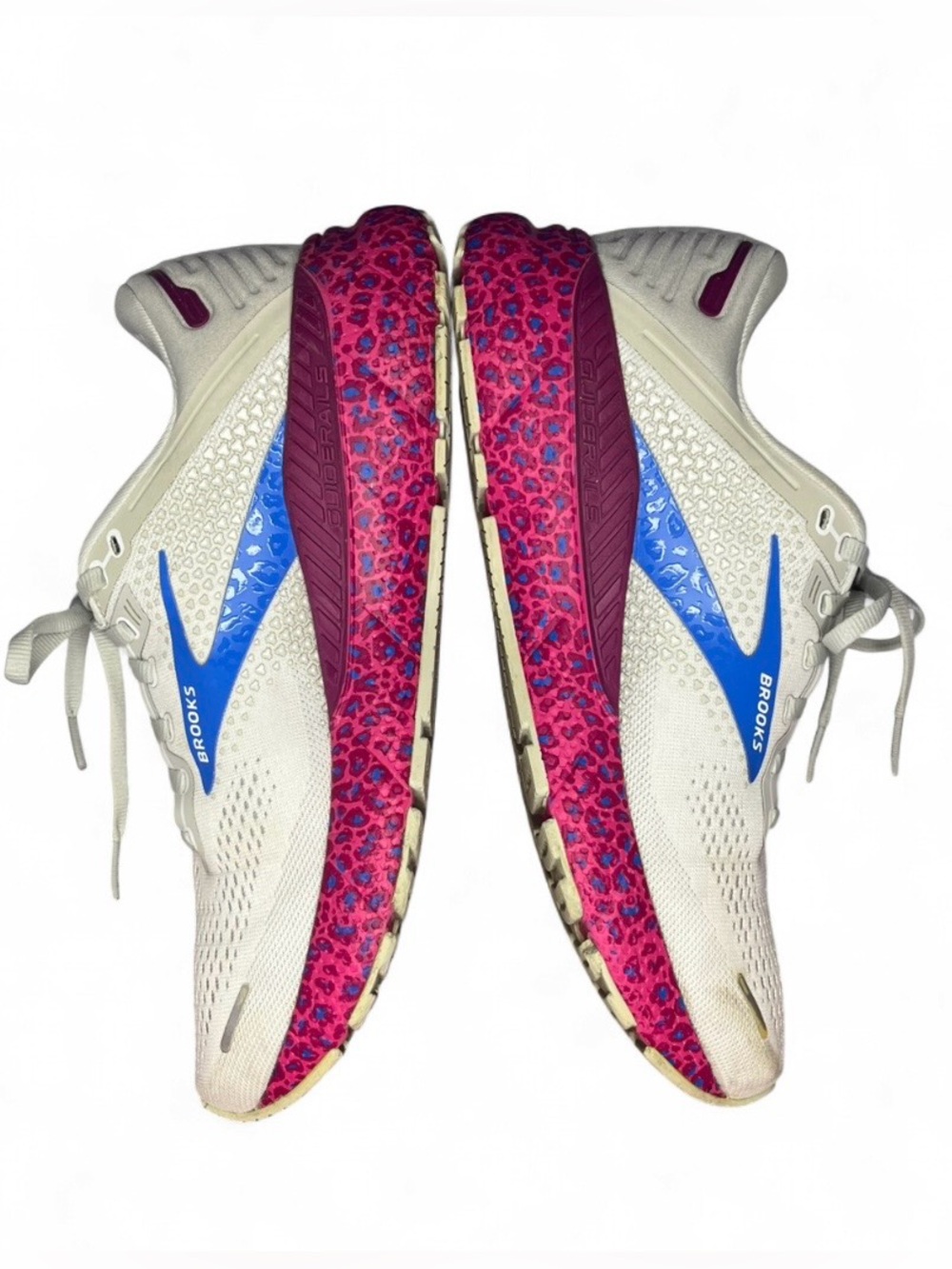 Brooks Adrenaline GTS 22 Run Wild PINK Leopard Print women's running shoes 10 B